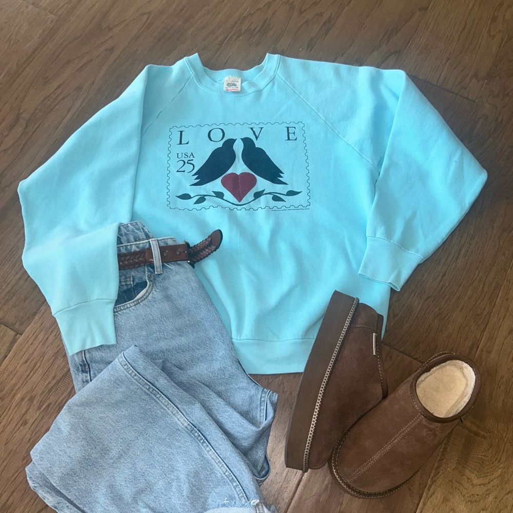 Fruit of the Loom Light Blue Sweatshirt